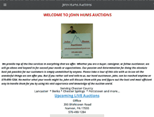Tablet Screenshot of johnhumsauctions.com